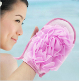 韩国进口日用品 双面沐浴手套搓澡巾公主浴花浴花搓澡手套沐浴球