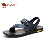 Camel/骆驼男鞋 2016夏季新款日常休闲韩版潮流牛皮夹趾凉鞋