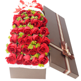 鲜花同城速递33朵玫瑰花束礼盒北京朝阳上海浦东廊坊生日送花上门