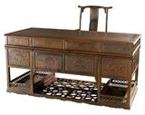 明清古典中式红木家具非洲鸡翅木180米2直角办公桌写字台天天特价