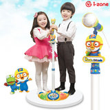 韩国直邮 Pororo小企鹅儿童支架麦克风话筒唱歌玩具带灯光声乐