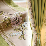 棉麻窗帘遮光布料纯色现代亚麻窗帘客厅欧式简约卧室书房定制成品