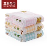 三利 纱布毛巾被纯棉儿童床单午睡毯 卡通毛巾毯盖毯空调毯