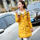 2015新款羽绒棉服女中长款韩版休闲冬装外套加厚假两件棉衣
