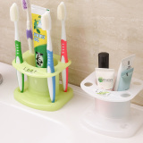 日本进口创意牙刷牙膏架座架浴室卫生间洗漱用具置物架5孔牙具架