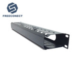 Freeconect带金属盖19寸理线架1U金属理线器 理线环 机柜网络专用