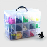 大号星钻乐高积木透明塑料收纳箱拼装玩具零件车模分类整理存储盒