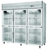 银都正品六门陈列柜JBL0631展示柜冷藏玻璃门六门立式冷藏冰箱