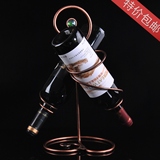 【包邮】创意铁艺红酒架 个性葡萄酒架 新款珠花酒架 可放2瓶红酒