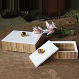 简约现代中式木质工艺品家居装饰品首饰盒带盖礼品盒新居礼物摆件