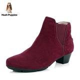 Hush Puppies/暇步士专柜同款羊绒冬季女靴粗跟短靴HHW41DD4