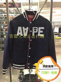 大军香港正品代购 AAPE 15年冬款女款两面穿迷彩字母毛绒外套