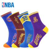 NBA新品篮球袜2双装中筒男棉运动袜勇士湖人科比库里骑士队