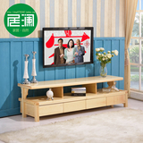 上海定做实木电视柜松木电视柜客厅地柜卧室视听矮柜茶几组合简约