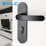 【家装狂欢节】德国KLC欧式门锁简约黑色门锁室内卧室实木房门锁