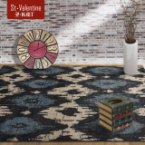 圣瓦伦丁 美式地毯客厅现代简约 北欧欧式卧室房间床边毯长方形大