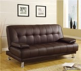 包邮现代实木折叠沙发床1.5米单人双人皮艺多功能沙发床1.9/1.8米