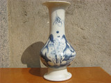 清代早期德化窑青花山水瓶特价包邮 真品瓷器古玩收藏 包老保真