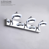 简约不锈钢防水防雾LED镜前灯 水晶镜灯 卫生间浴室镜柜灯具创意