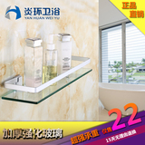 浴室玻璃置物架单层卫生间长方形单层洗手间梳妆台化妆品架镜前架