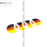 奥迪汽车尾标德国旗装饰车贴 A1 A3 A4L A5 A6L A7 Q3 Q5 TT改装