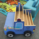 尖货 警车造型书柜 幼儿园早教儿童图书架书本摆放柜带软包坐椅