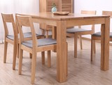 纯实木餐桌进口白橡木粗腿餐桌1.4米1.6米实木餐桌简约现代特价