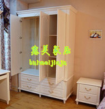 广州松木家具定制松木家具 实木衣柜 白色衣柜 储物柜 可定制
