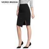 Vero Moda2016春季新品开叉包臀微弹针织半身裙|31611G006