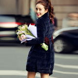 棉衣女中长款2015冬季新款韩版女装大码修身加厚韩国棉服棉袄外套