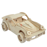 琢木阁木制益智拼装玩具/DIY创意3D立体拼图保时捷汽车模型