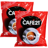 新加坡金味CAFE21 二合一即溶白咖啡 无糖咖啡 300g*2袋 速溶咖啡