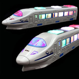 和谐号万向高铁列车带彩灯音乐 电动火车头地铁动车模型玩具包邮