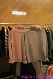 韩国东大门代购2015秋冬新款女装针织衫羊毛套头短款打底毛衣外套