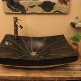 创意现代新中式卫浴卫生间方形台上盆洗手盆组合酒店浴室柜洗脸盆
