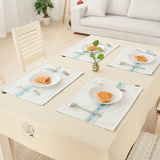 鲤鱼福餐垫 素色日式简约布艺餐桌垫 隔热垫 双层儿童餐垫西餐垫