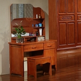 小户型卧室实木梳妆台镜子现代简约 化妆台 化妆桌带抽屉木质家具