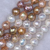 巴洛克风格爱迪生珍珠项链毛衣链DIY散珠半成品批发定制天然异形