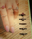 香港代购周生生专柜18K玫瑰色白色粉色黑色宝石碎钻指玩钻石戒指
