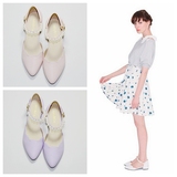 2015夏季新款日系复古甜美凉鞋小清新尖头珍珠低跟优雅凉鞋女鞋