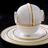景德镇陶瓷器骨瓷餐具套装70头欧式金边酒店家用餐厅西餐碗盘骨碟