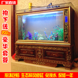 欧式生态鱼缸水族箱玻璃吧台大型中型屏风隔断1.2米1.5米带鞋柜