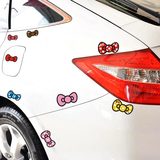 moc kitty猫 KI车贴 汽车贴纸搞笑可爱卡通smart 蝴蝶结 遮挡划痕