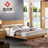 星河湾 板式床1.5米1.8米床 储物床 双人床高箱床多功能床实木床