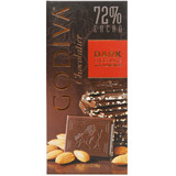 Godiva 歌帝梵 高迪瓦 百分之72可可扁桃仁黑巧克力片 100g 条装