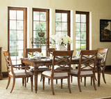 特价欧式美式乡村餐桌椅组合 法式桦木实木餐桌餐台 餐厅家具定制