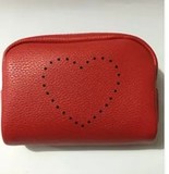 欧珀莱专柜最新赠品 PU中国红化妆包 手拿包 零钱包