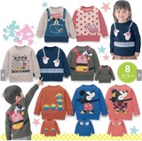 日本千趣会童装代购男女童宝宝迪士尼护腰套头卫衣长袖上衣