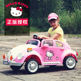 奥特王 凯蒂猫儿童电动车四轮可坐童车 新款遥控甲壳虫双驱汽车