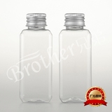 厂家直销50毫升ml方瓶PET瓶塑料瓶化妆品包装旅行便携分装瓶